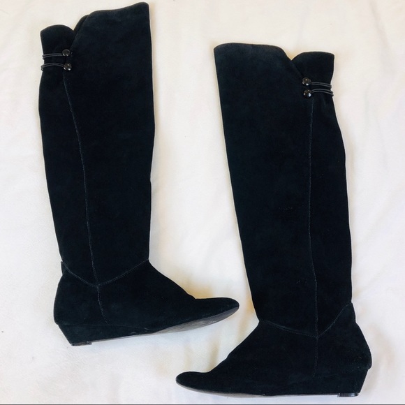 Steve Madden suede knee high boots black size 10 - Picture 3 of 8